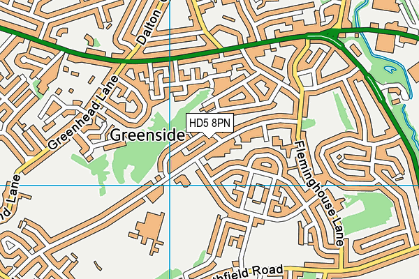 HD5 8PN map - OS VectorMap District (Ordnance Survey) HD5 8PN map - OS VectorMap District (Ordnance Survey)