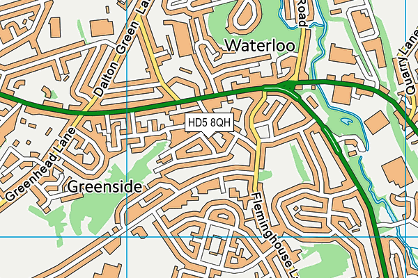 HD5 8QH map - OS VectorMap District (Ordnance Survey) HD5 8QH map - OS VectorMap District (Ordnance Survey)