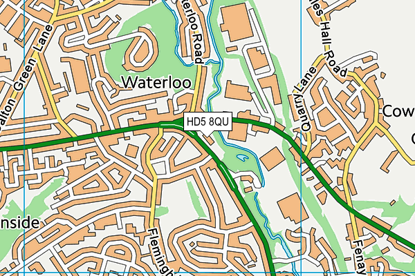 HD5 8QU map - OS VectorMap District (Ordnance Survey) HD5 8QU map - OS VectorMap District (Ordnance Survey)