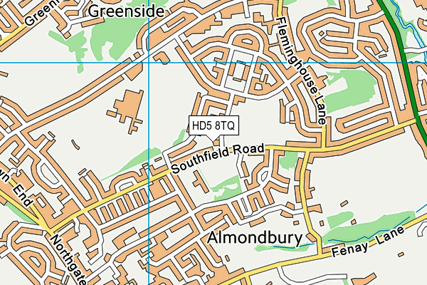 HD5 8TQ map - OS VectorMap District (Ordnance Survey) HD5 8TQ map - OS VectorMap District (Ordnance Survey)