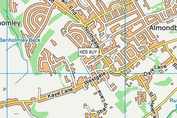 HD5 8UY map - OS VectorMap District (Ordnance Survey) HD5 8UY map - OS VectorMap District (Ordnance Survey)