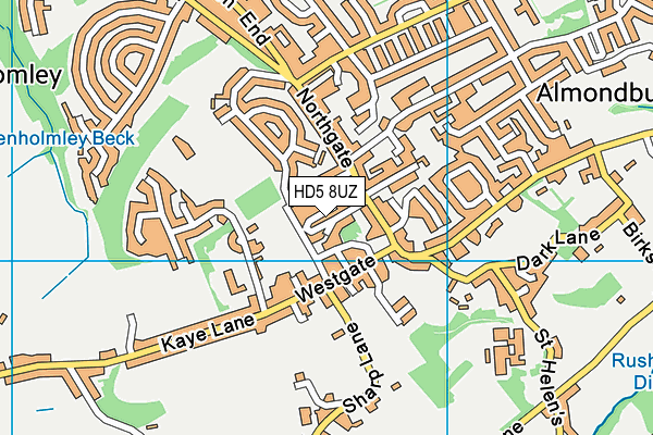 HD5 8UZ map - OS VectorMap District (Ordnance Survey) HD5 8UZ map - OS VectorMap District (Ordnance Survey)