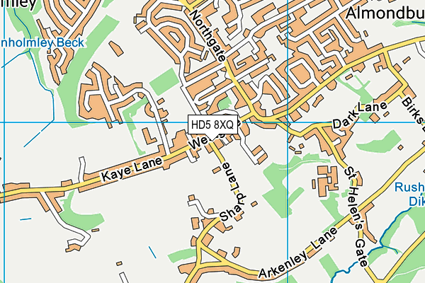 HD5 8XQ map - OS VectorMap District (Ordnance Survey) HD5 8XQ map - OS VectorMap District (Ordnance Survey)