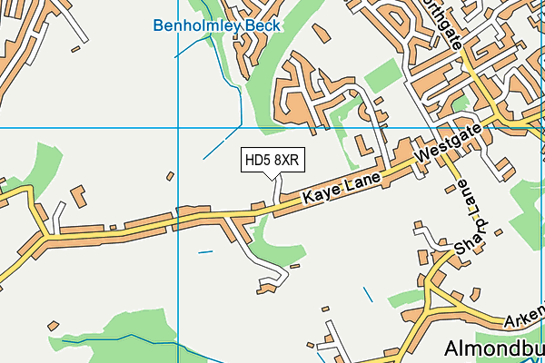 HD5 8XR map - OS VectorMap District (Ordnance Survey) HD5 8XR map - OS VectorMap District (Ordnance Survey)