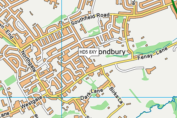 HD5 8XY map - OS VectorMap District (Ordnance Survey) HD5 8XY map - OS VectorMap District (Ordnance Survey)
