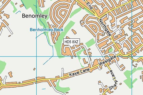 HD5 8XZ map - OS VectorMap District (Ordnance Survey) HD5 8XZ map - OS VectorMap District (Ordnance Survey)