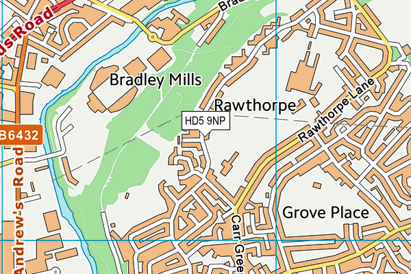 HD5 9NP map - OS VectorMap District (Ordnance Survey)