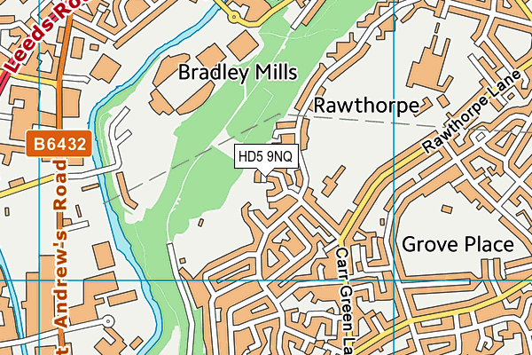 HD5 9NQ map - OS VectorMap District (Ordnance Survey)