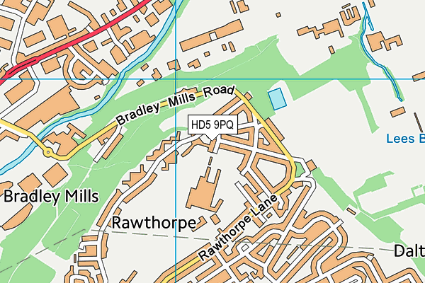 HD5 9PQ map - OS VectorMap District (Ordnance Survey)