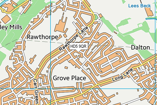 HD5 9QR map - OS VectorMap District (Ordnance Survey) HD5 9QR map - OS VectorMap District (Ordnance Survey)