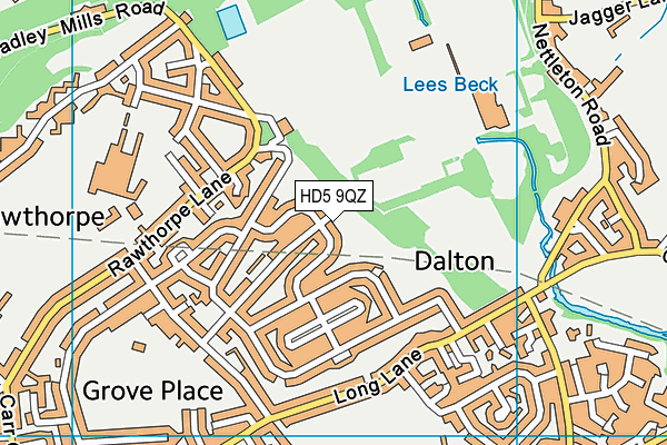 HD5 9QZ map - OS VectorMap District (Ordnance Survey) HD5 9QZ map - OS VectorMap District (Ordnance Survey)