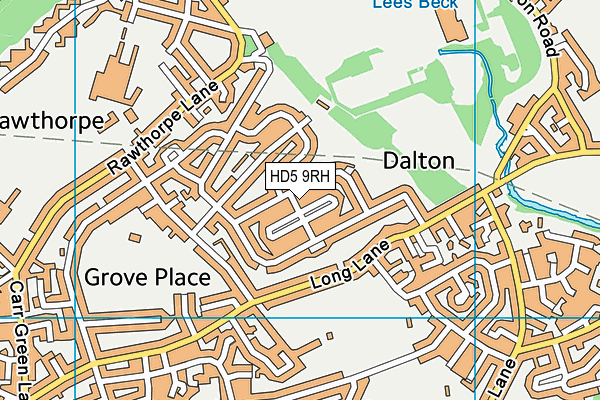 HD5 9RH map - OS VectorMap District (Ordnance Survey)