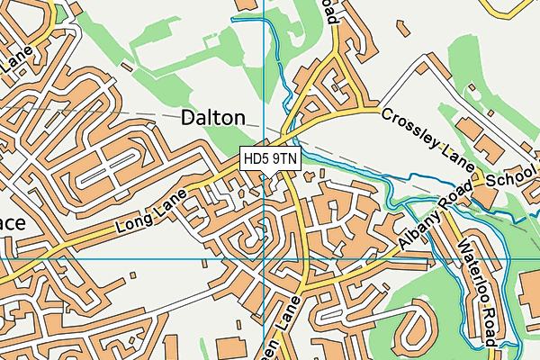 HD5 9TN map - OS VectorMap District (Ordnance Survey)
