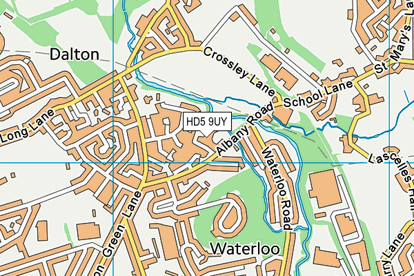 HD5 9UY map - OS VectorMap District (Ordnance Survey)