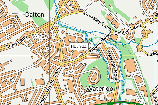 HD5 9UZ map - OS VectorMap District (Ordnance Survey)