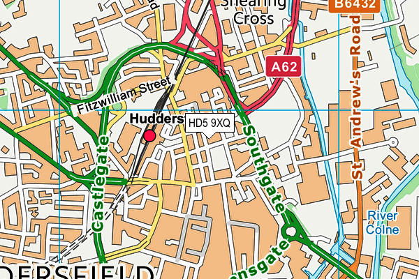 HD5 9XQ map - OS VectorMap District (Ordnance Survey) HD5 9XQ map - OS VectorMap District (Ordnance Survey)
