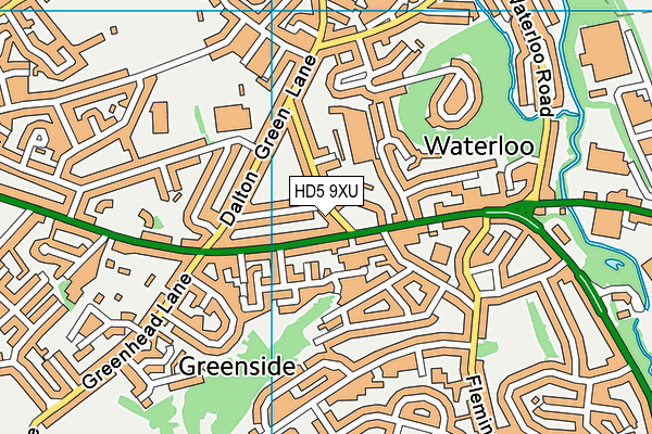 HD5 9XU map - OS VectorMap District (Ordnance Survey)