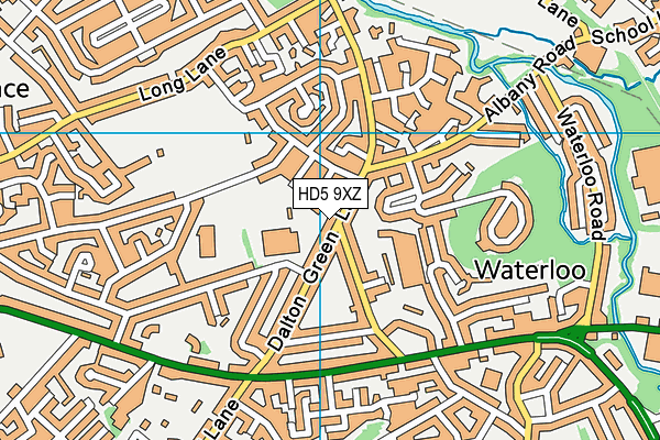 HD5 9XZ map - OS VectorMap District (Ordnance Survey) HD5 9XZ map - OS VectorMap District (Ordnance Survey)