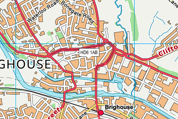 HD6 1AB map - OS VectorMap District (Ordnance Survey) HD6 1AB map - OS VectorMap District (Ordnance Survey)