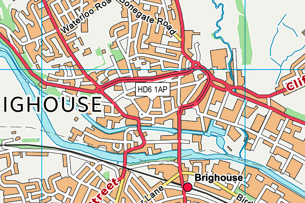 HD6 1AP map - OS VectorMap District (Ordnance Survey) HD6 1AP map - OS VectorMap District (Ordnance Survey)