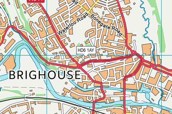 HD6 1AY map - OS VectorMap District (Ordnance Survey) HD6 1AY map - OS VectorMap District (Ordnance Survey)