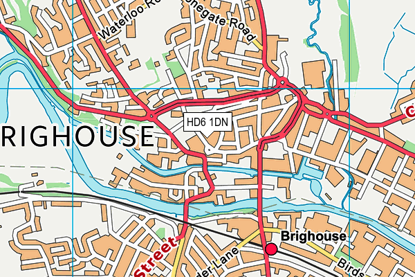 HD6 1DN map - OS VectorMap District (Ordnance Survey) HD6 1DN map - OS VectorMap District (Ordnance Survey)