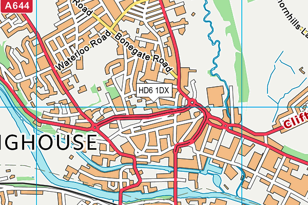 HD6 1DX map - OS VectorMap District (Ordnance Survey) HD6 1DX map - OS VectorMap District (Ordnance Survey)