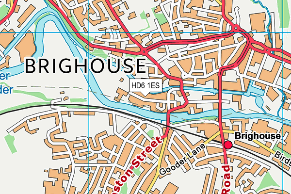 HD6 1ES map - OS VectorMap District (Ordnance Survey) HD6 1ES map - OS VectorMap District (Ordnance Survey)