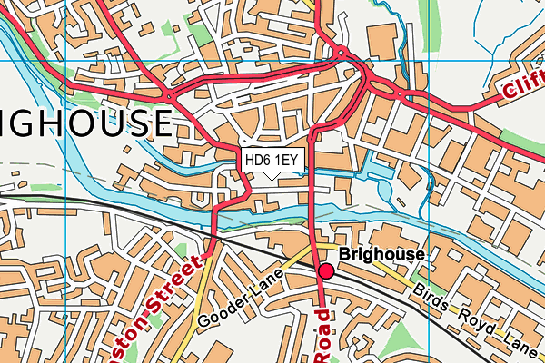 HD6 1EY map - OS VectorMap District (Ordnance Survey) HD6 1EY map - OS VectorMap District (Ordnance Survey)