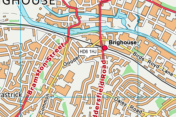 HD6 1HJ map - OS VectorMap District (Ordnance Survey) HD6 1HJ map - OS VectorMap District (Ordnance Survey)