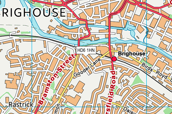 HD6 1HN map - OS VectorMap District (Ordnance Survey) HD6 1HN map - OS VectorMap District (Ordnance Survey)