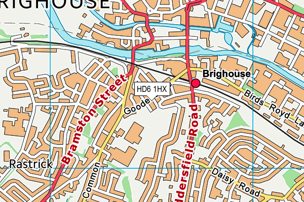 HD6 1HX map - OS VectorMap District (Ordnance Survey) HD6 1HX map - OS VectorMap District (Ordnance Survey)
