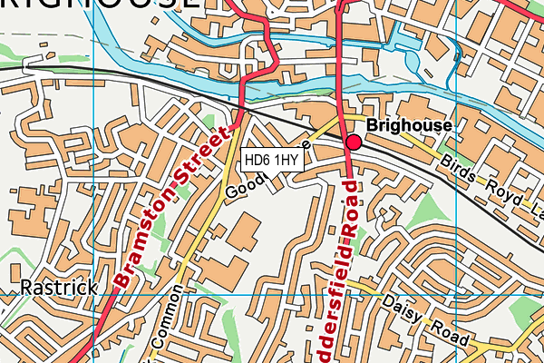 HD6 1HY map - OS VectorMap District (Ordnance Survey) HD6 1HY map - OS VectorMap District (Ordnance Survey)