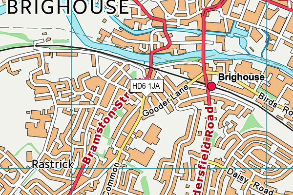 HD6 1JA map - OS VectorMap District (Ordnance Survey) HD6 1JA map - OS VectorMap District (Ordnance Survey)