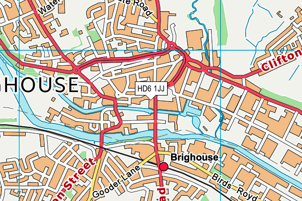 HD6 1JJ map - OS VectorMap District (Ordnance Survey) HD6 1JJ map - OS VectorMap District (Ordnance Survey)