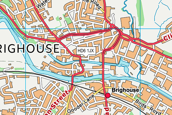 HD6 1JX map - OS VectorMap District (Ordnance Survey) HD6 1JX map - OS VectorMap District (Ordnance Survey)