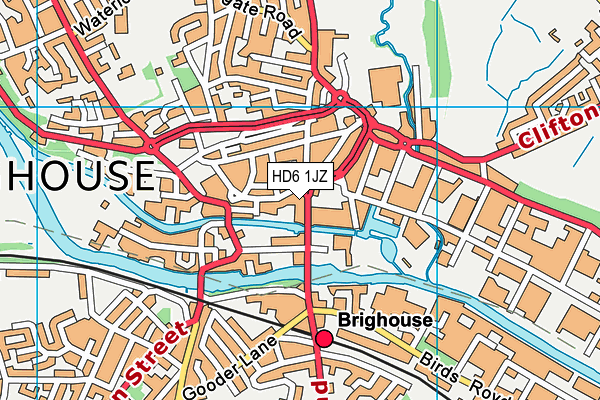 HD6 1JZ map - OS VectorMap District (Ordnance Survey) HD6 1JZ map - OS VectorMap District (Ordnance Survey)