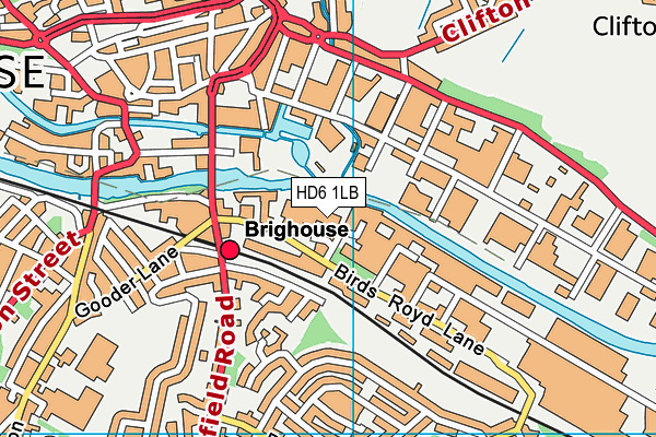 HD6 1LB map - OS VectorMap District (Ordnance Survey) HD6 1LB map - OS VectorMap District (Ordnance Survey)