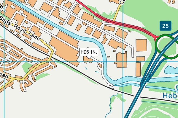 HD6 1NJ map - OS VectorMap District (Ordnance Survey) HD6 1NJ map - OS VectorMap District (Ordnance Survey)