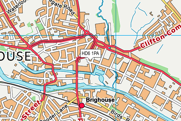 HD6 1PA map - OS VectorMap District (Ordnance Survey) HD6 1PA map - OS VectorMap District (Ordnance Survey)