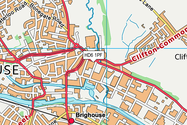 HD6 1PF map - OS VectorMap District (Ordnance Survey) HD6 1PF map - OS VectorMap District (Ordnance Survey)