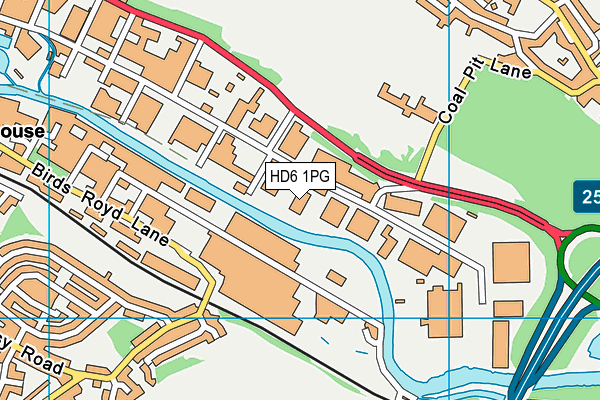 HD6 1PG map - OS VectorMap District (Ordnance Survey) HD6 1PG map - OS VectorMap District (Ordnance Survey)