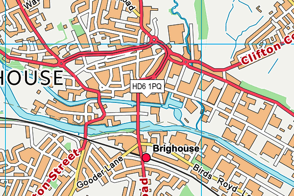 HD6 1PQ map - OS VectorMap District (Ordnance Survey) HD6 1PQ map - OS VectorMap District (Ordnance Survey)