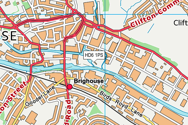 HD6 1PS map - OS VectorMap District (Ordnance Survey) HD6 1PS map - OS VectorMap District (Ordnance Survey)