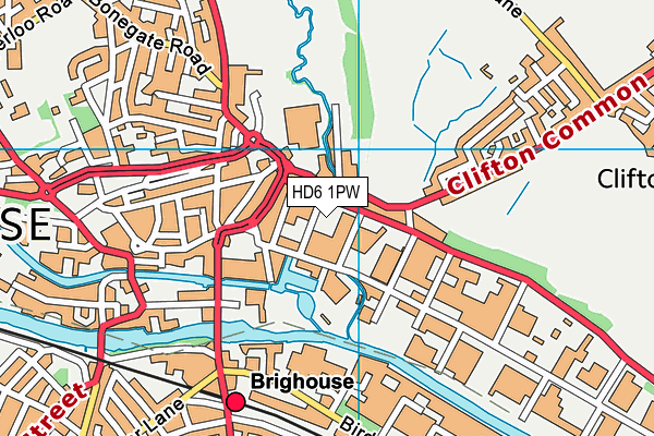 HD6 1PW map - OS VectorMap District (Ordnance Survey) HD6 1PW map - OS VectorMap District (Ordnance Survey)