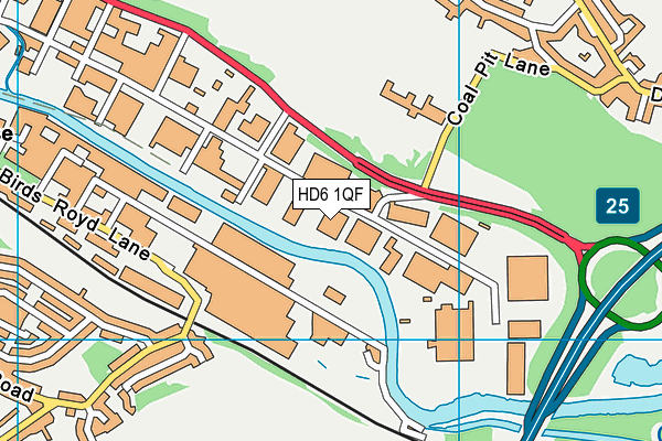 HD6 1QF map - OS VectorMap District (Ordnance Survey) HD6 1QF map - OS VectorMap District (Ordnance Survey)