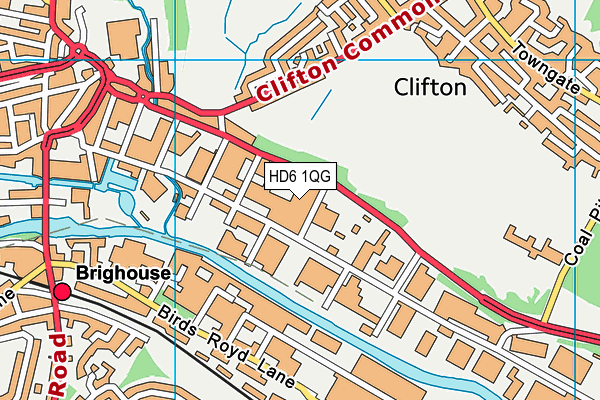 HD6 1QG map - OS VectorMap District (Ordnance Survey) HD6 1QG map - OS VectorMap District (Ordnance Survey)