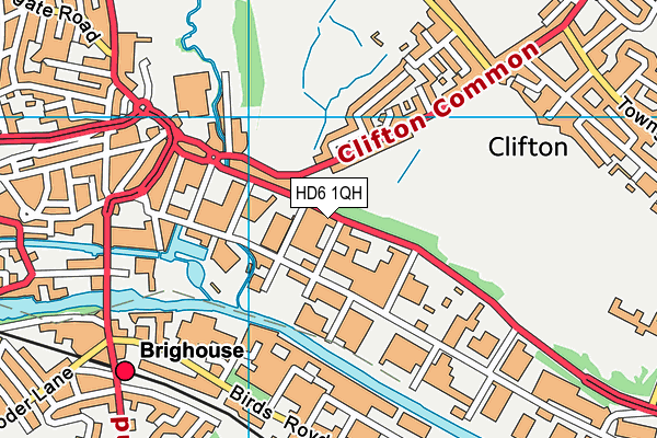 HD6 1QH map - OS VectorMap District (Ordnance Survey) HD6 1QH map - OS VectorMap District (Ordnance Survey)