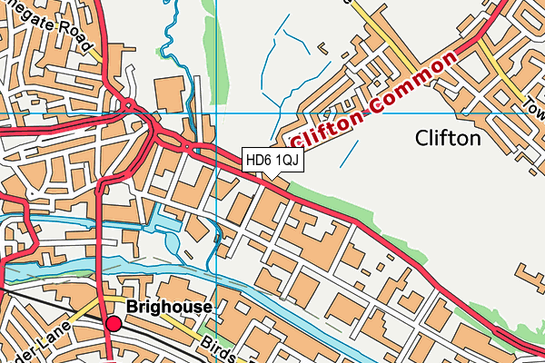 HD6 1QJ map - OS VectorMap District (Ordnance Survey) HD6 1QJ map - OS VectorMap District (Ordnance Survey)