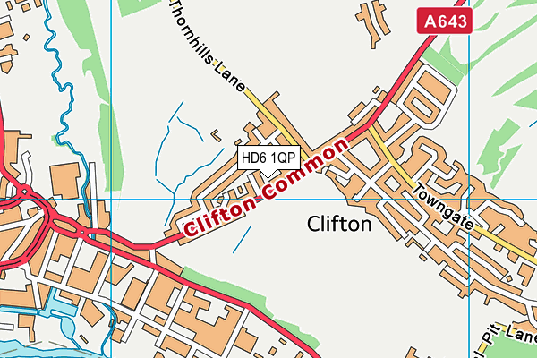 HD6 1QP map - OS VectorMap District (Ordnance Survey) HD6 1QP map - OS VectorMap District (Ordnance Survey)